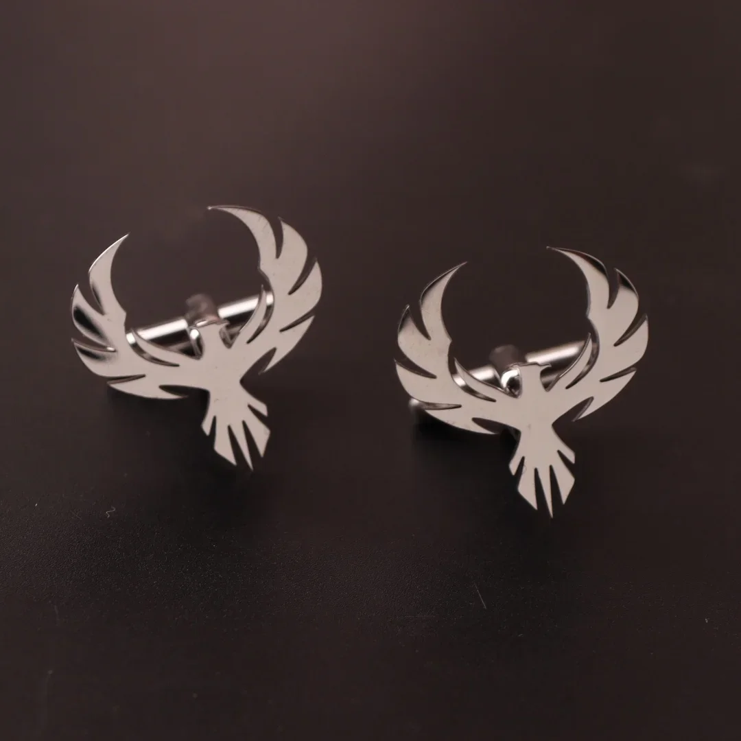 1 paar Edelstahl Manschettenknöpfe Männer Manschette ButtonLion Eagle Kreuz Sikh Symbol Für Hochzeit Hemd Abzeichen Pin Business Hemd Manschette – Detail 8
