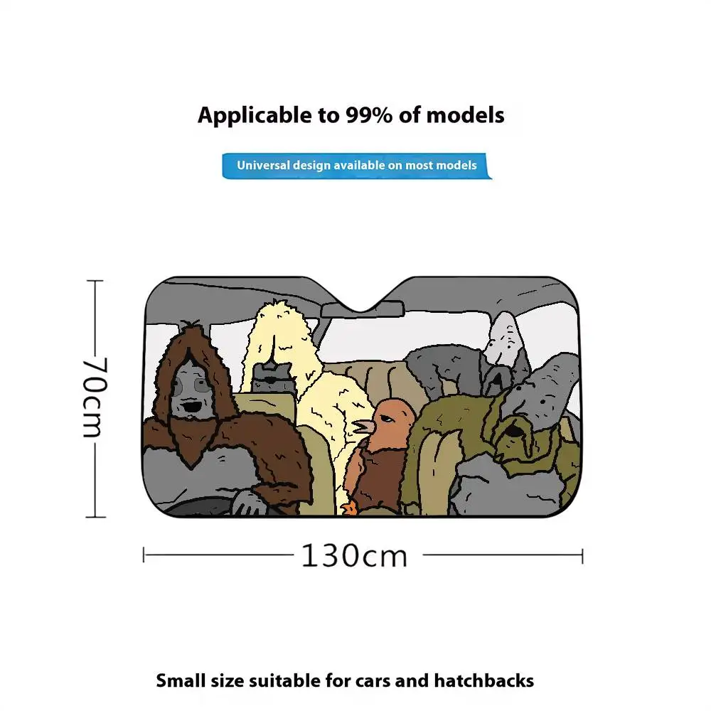 H-The Big Lez ShowS مظلة السيارات الستائر 130x70 سنتيمتر مظلة السيارات غطاء الزجاج الأمامي UV حماية السيارات قناع اكسسوارات للسيارات #3