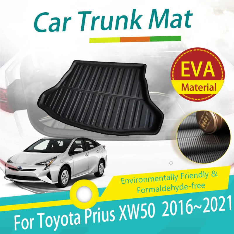 

Car Trunk Mats For Toyota Prius XW50 50 2016~2021 Waterproof Boot Protector Carpets Storage Pads Suitcase Rugs Auto Accessories