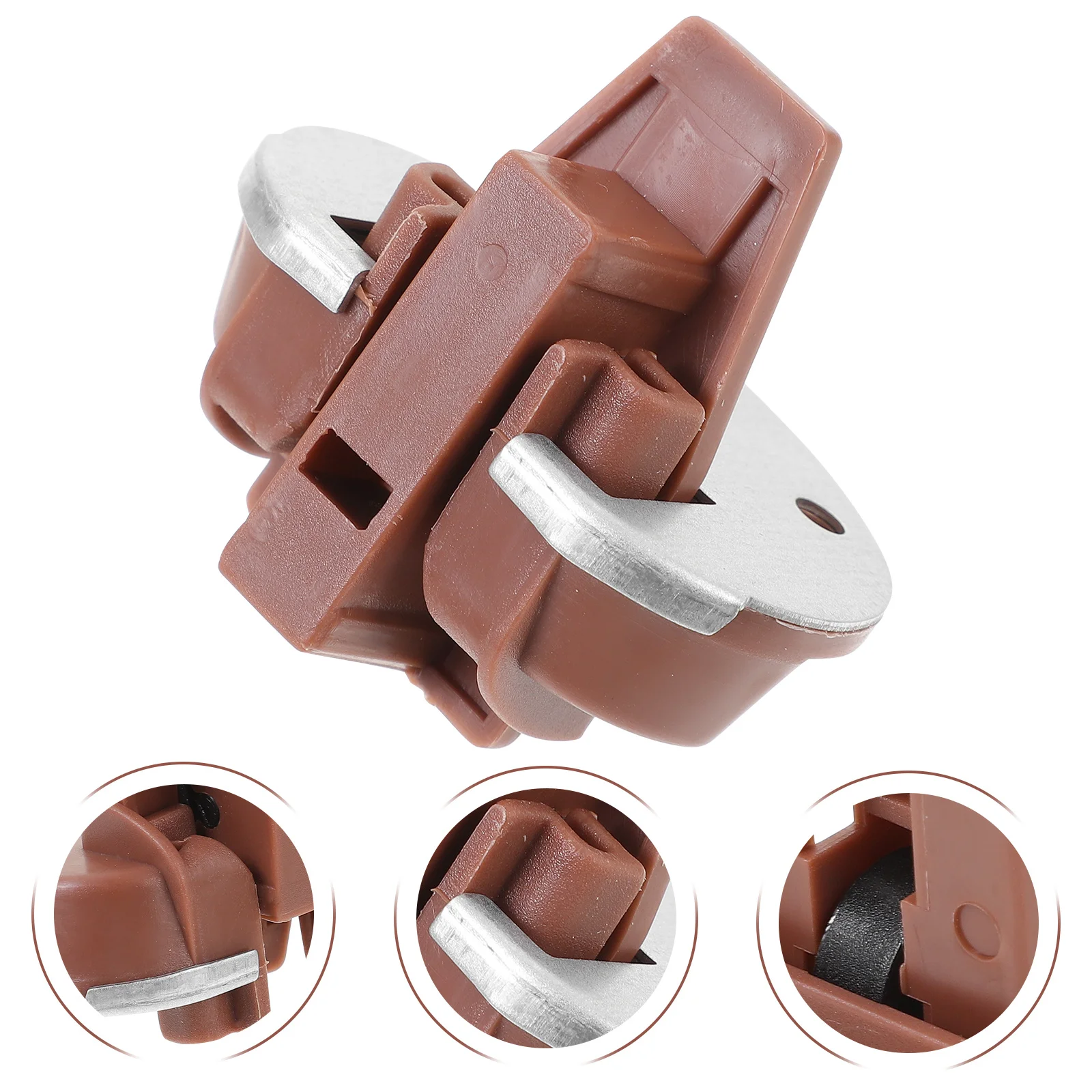 

5Sets Drawer Slide Replacement Kit Durable Plastic Alloy Drawer Stoppers Smooth Mobility and Stability for Vanity Drawers