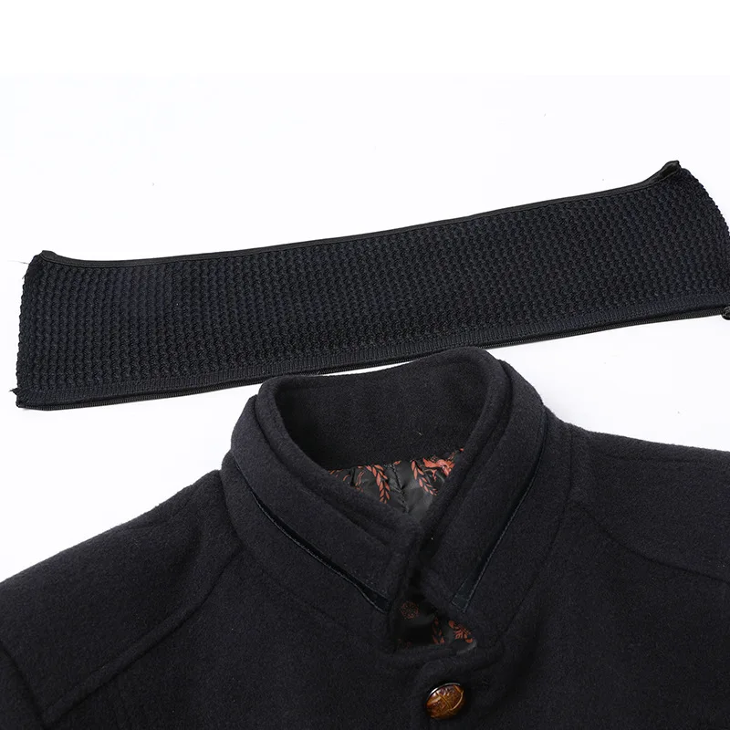 New Winter Men Stand-up Collar Woollen Trench Coats Male Business Casual Cashmere Blazers Jackets Overcoats Quality Suits Coats