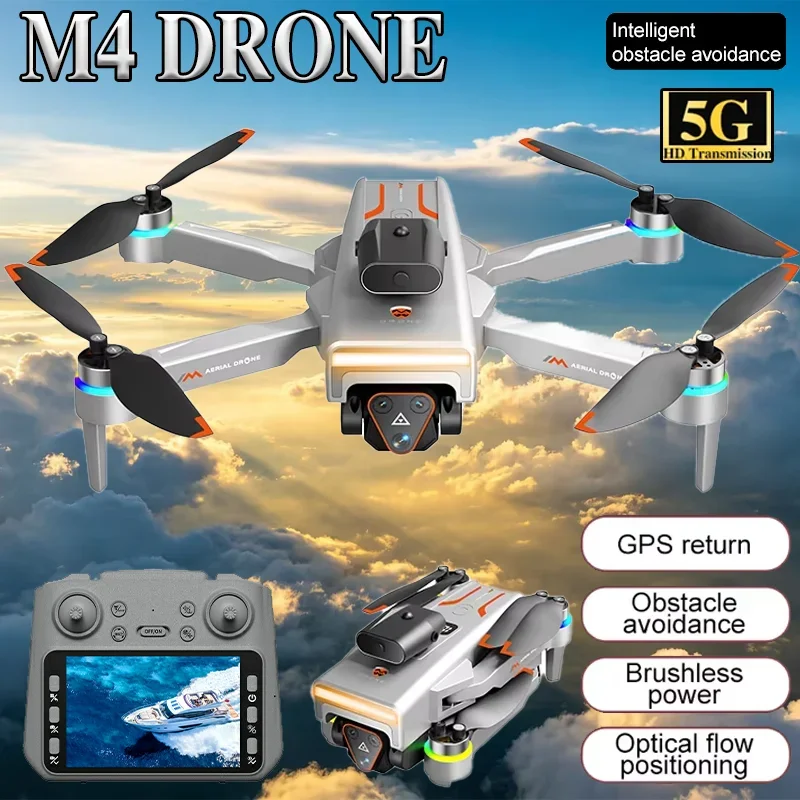 新型m4プロフェッショナルドローン-8k-hd-デュアルカメラ-空撮-gps-全方位障害物回避-クアッドコプター-rc-距離3km
