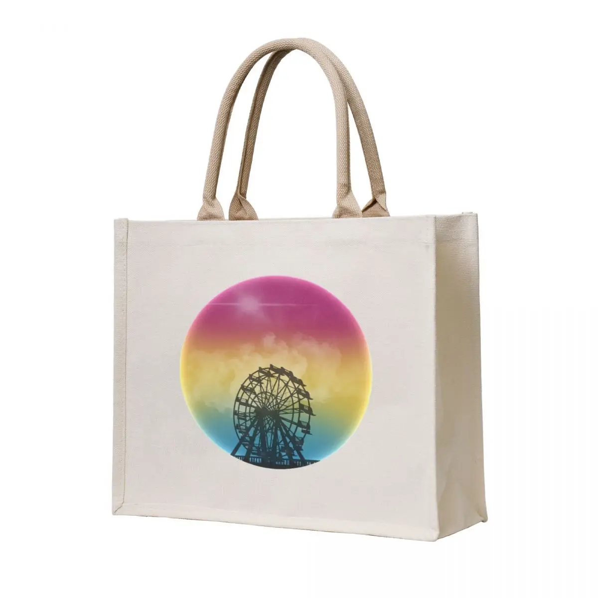 

Subtle Pansexual Pride Flag Tote Bag shopping bag shopping bags foldable Cloth bags