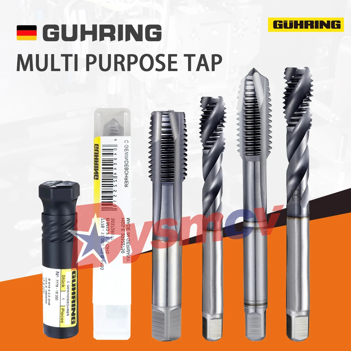 

CNC Lathe 7777 Series Spiral Tap M3x0.5 M4x0.7 M20x2.5 7778 Series Tip Tap Stainless Steel High Hardness Cobalt Containing Tap