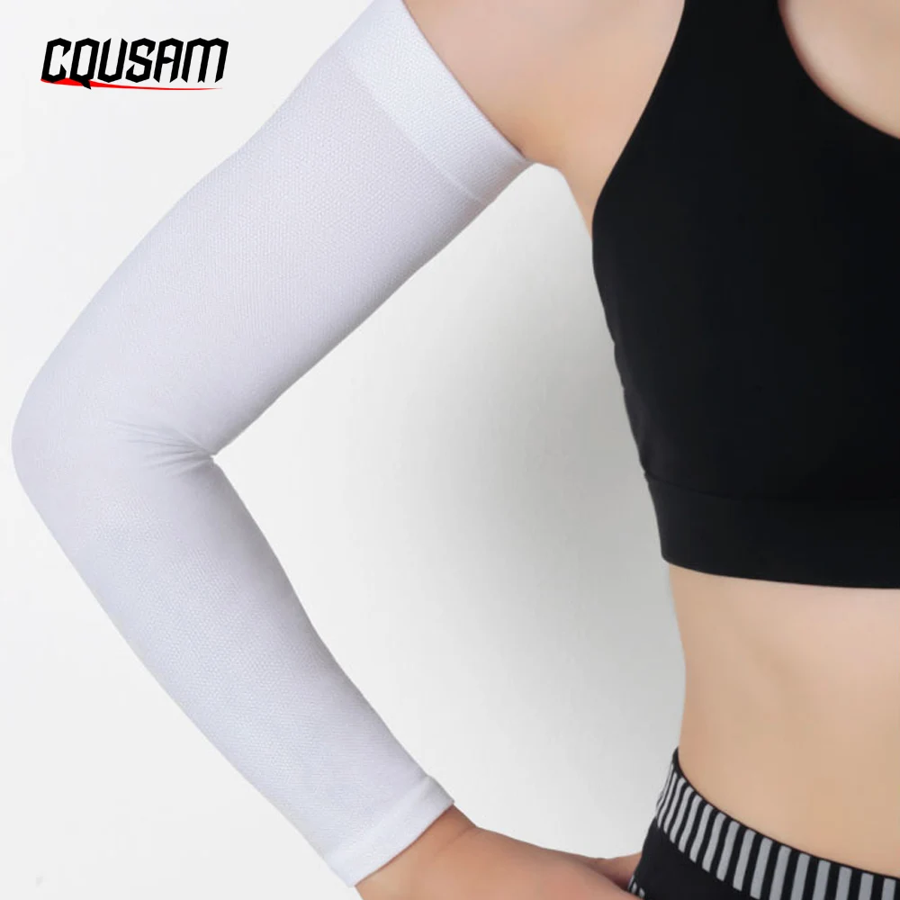 1Pair Compression Arm Sleeve for Men Women, 20-30 mmhg Full Arm Support for Pain Relief, Lymphedema