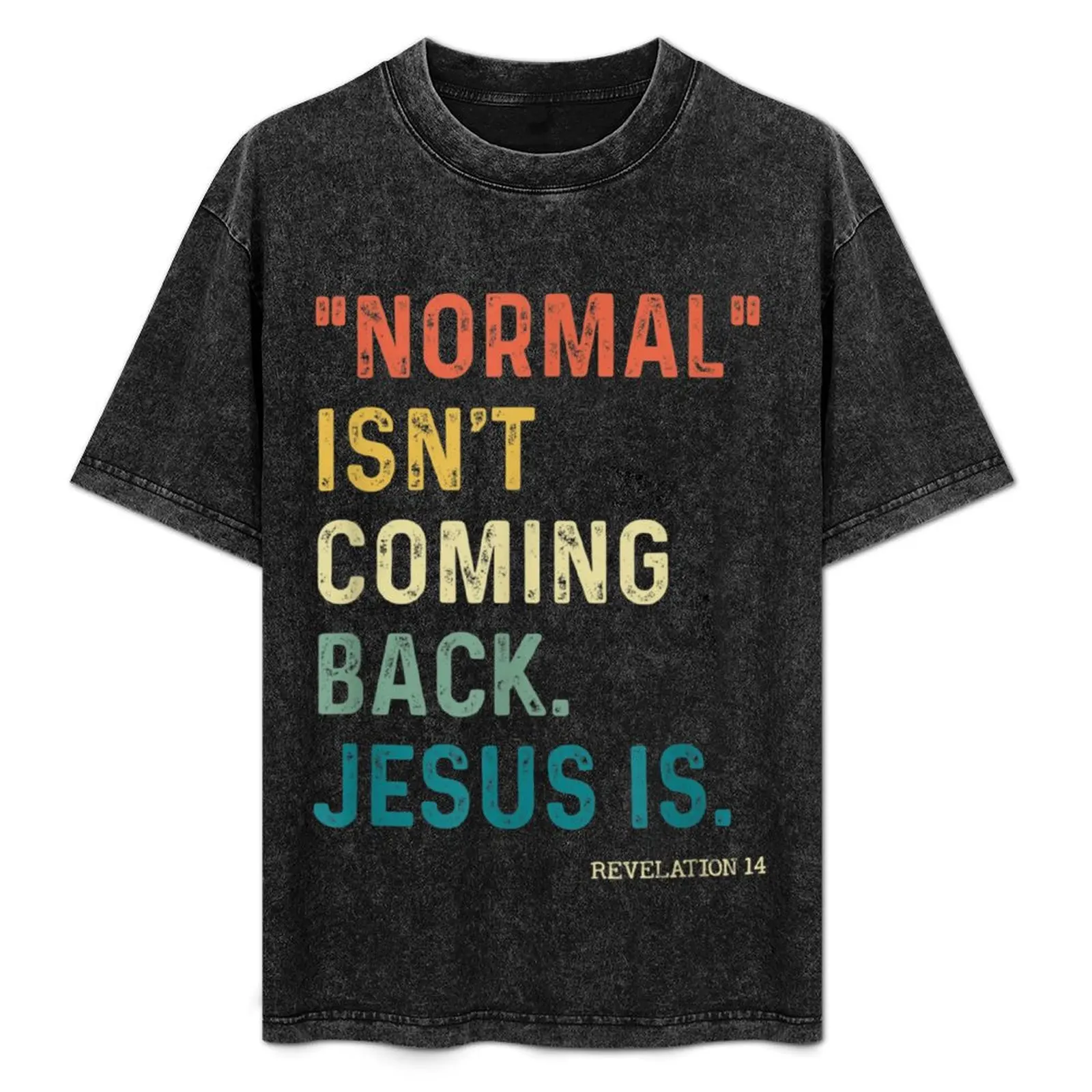 Normal Isn't Coming Back But Jesus Is Revelation 14 T-Shirt vintage new edition anime sports fans men tshirt