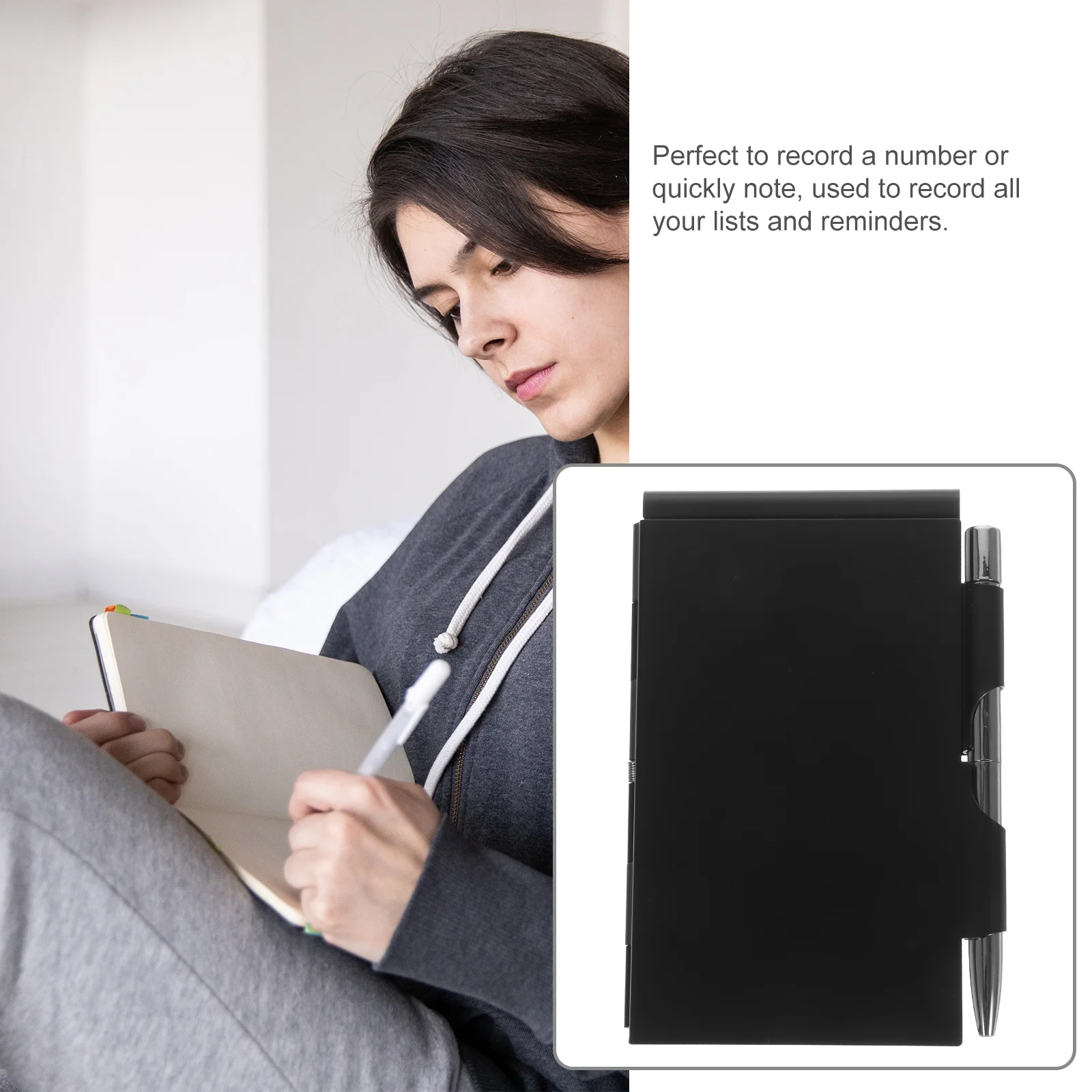 Notebook Page Tabs Portable Pocket Mini Notebooks for Party Favors Black Memo Pads Writing Multi-function Planning Travel