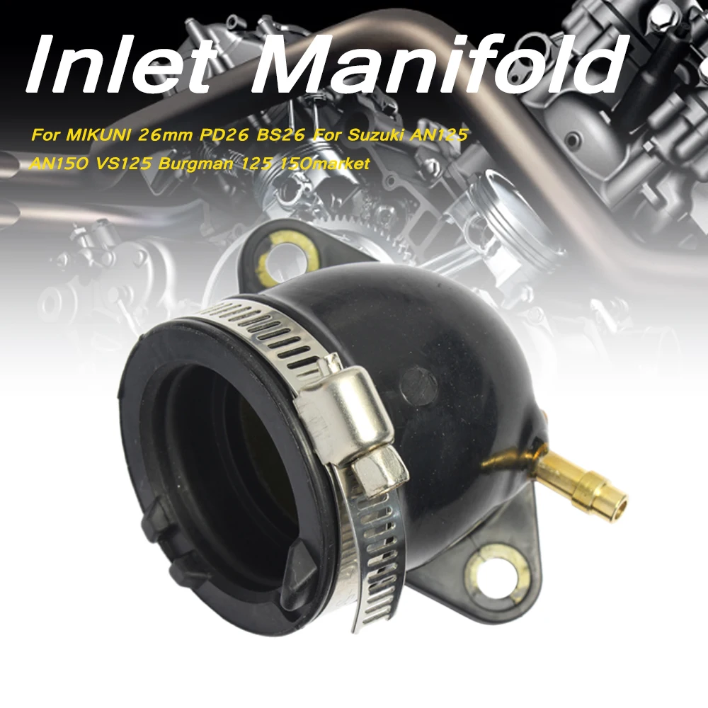 

Carburetor Manifold Air Inlet Port Suitable For MIKUNI 26mm PD26 BS26 for Suzuki AN125 AN150 VS125 Burgman 125 150market