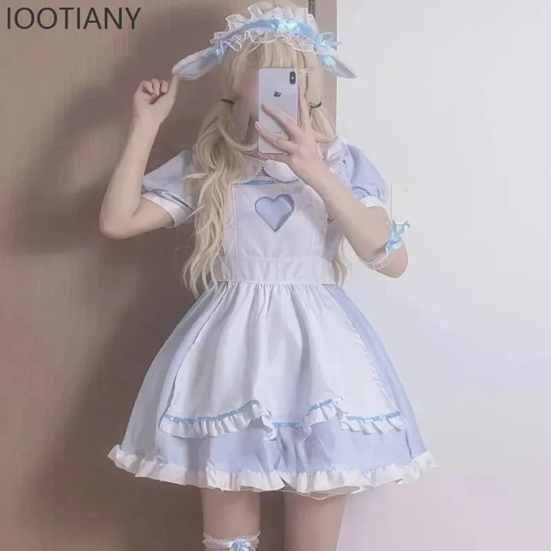 

ABC123CosplaySweet Dog Maid Cosplay Costume Women Anime Bunny Uniform Hollow Sweetheart Halloween Girl Party Lolita Dr3'd,5;h.9/