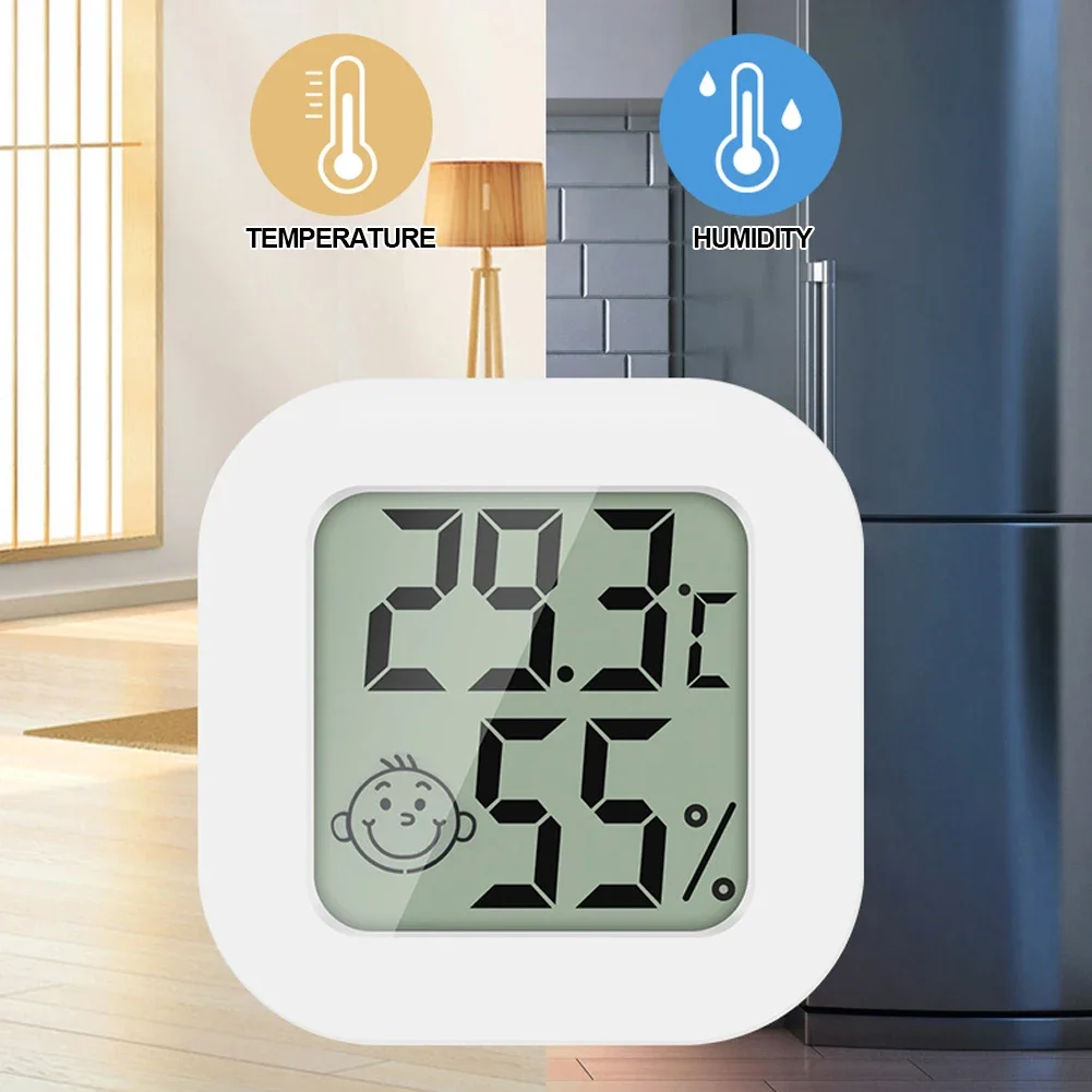 Temea Mini LCD Digital Thermometer Hygrometer Indoor Room Temperature Humidity Meter Sensor Gauge Weather Station