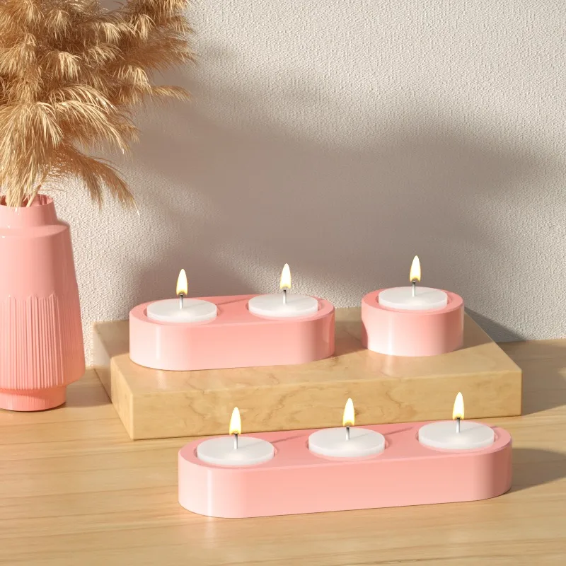 DIY кристаллический гель-капля цилиндрический подсвечник цементный гипс ароматерапевтическая свеча силиконовая форма