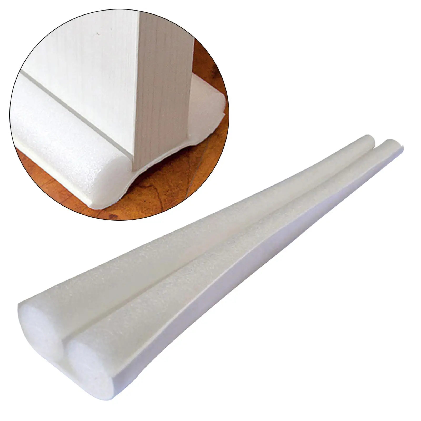 Door Draft Stopper Sound Proof Door Sweep Draft Stopper under Door Seal Draft for Bottom of Door , White