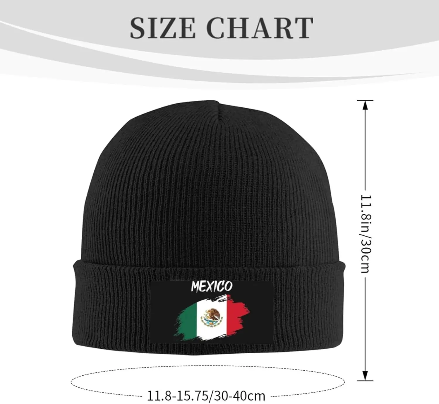 Funny Mexico Flag Beanie for Men Women Slouchy Beanie Hats Winter Mexican Knit Caps Soft Ski Hat Unisex 3