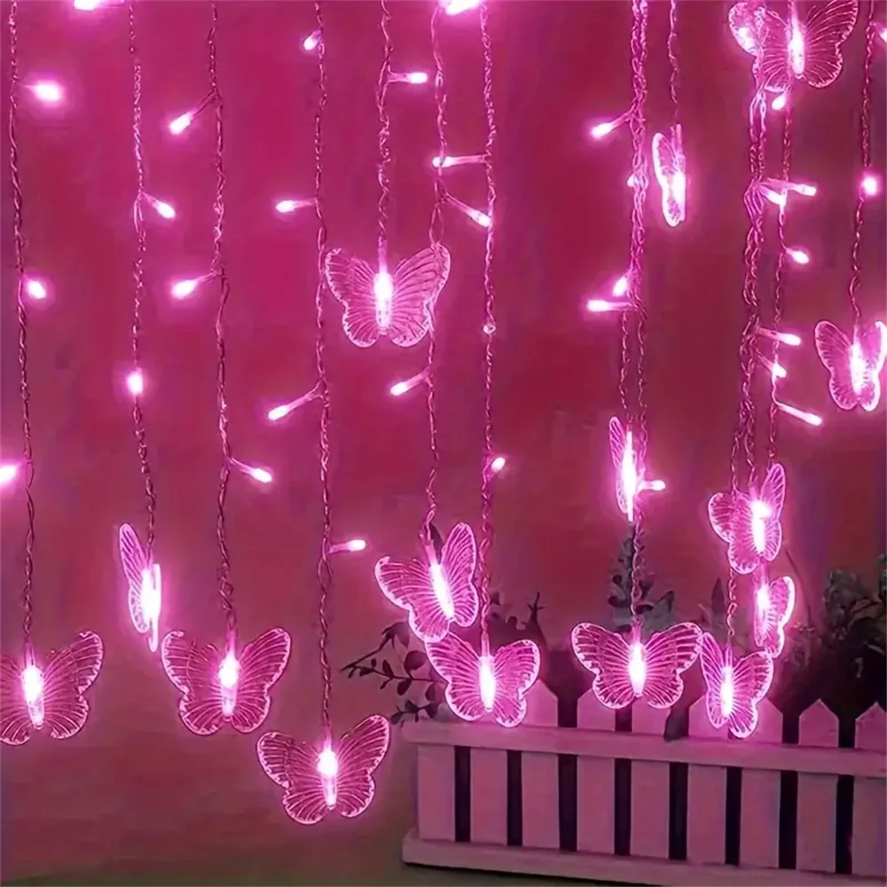 LED Butterfly String Light USB Powered Flashing Fairy Light With 8 Modes Suitable For Bedroom, Christmas, Wedding, Party, Dormit