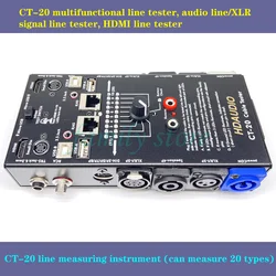 CT-04F, CT-20 multifunctional cable tester, USB/RJ45/HDMI/audio cable/XLR signal cable tester, can measure 15-20 types of cables