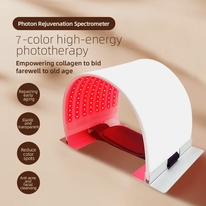 LED Photon หน้ากาก 7 สี USB Salon SPA ใช้สําหรับผิว Moisturizing Face & Body Skin Rejuvenation สิว Anti wrinkle Skin Care