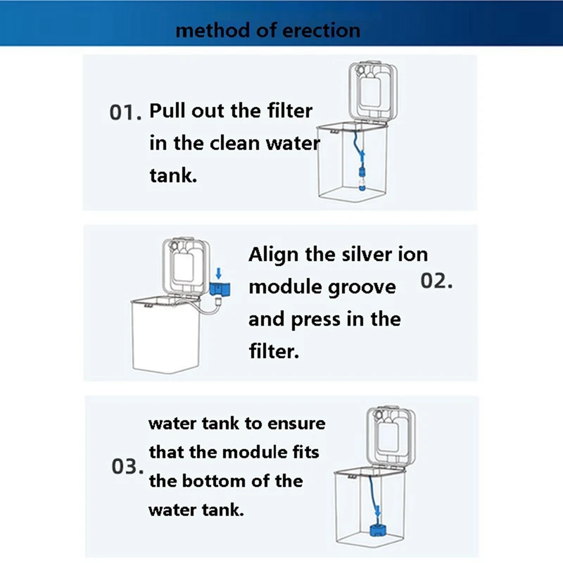 Tanque de agua y módulo plateado de liberación lenta para Ecovacs X1 T10 T20 accesorios de repuesto para aspiradora 1 Uds