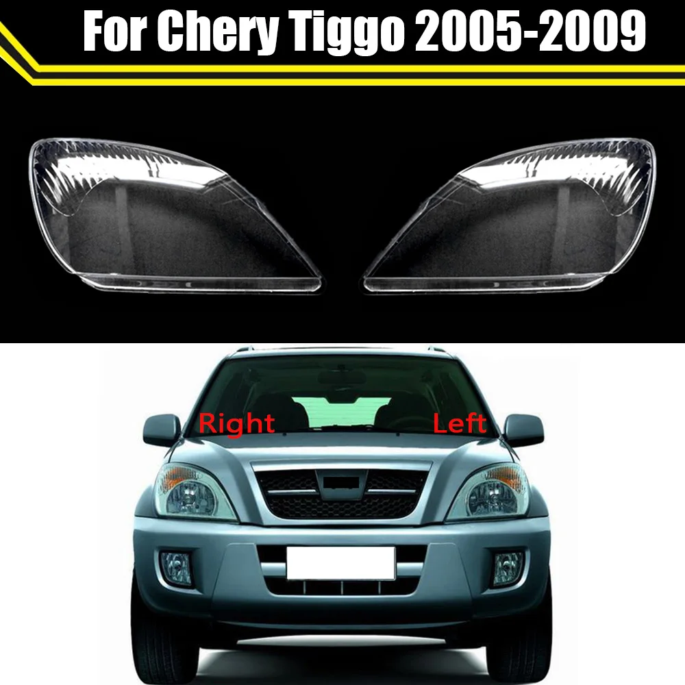 

Front Car Protective Headlight Glass Lens Cover Shade Shell Auto Transparent Light Housing Lamp Caps For Chery Tiggo 2005~2009