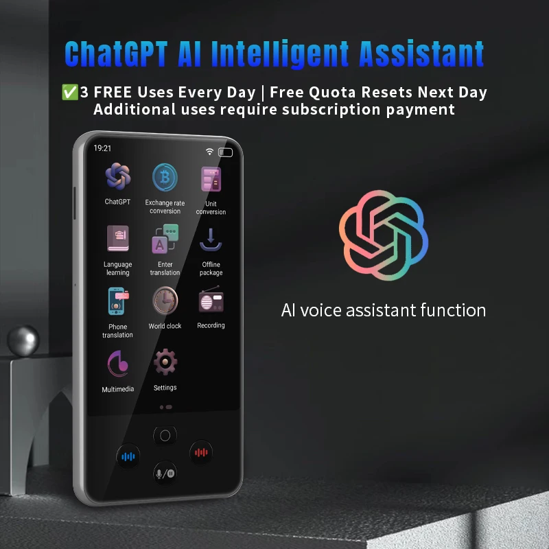S85 Pro 4‑Inch Touch‑Screen Language Translator Device,138 Languages,Voice Video Recording,Offline Translation,8GB 2000mAh