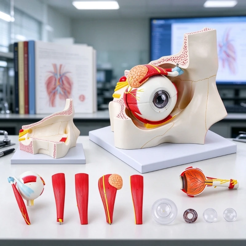 Detachable Human Eye Anatomy Model, 5 Times Life Size with Reassemblable Components and Number Labels for Sectional Study K1KF