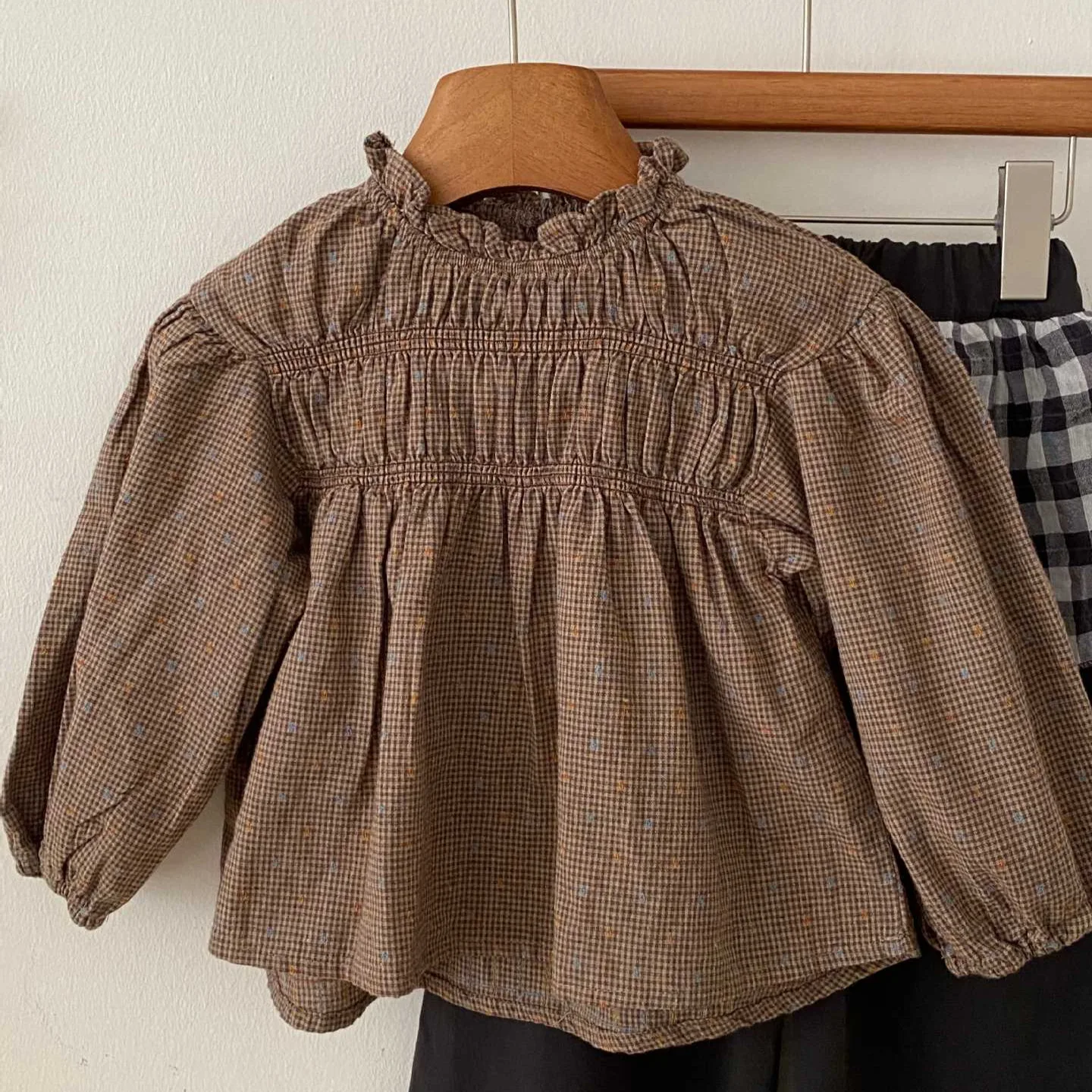 Girls Shirt 2026 Spring and Autumn New Children's Clothing Korean Style Girl Baby Foreign Leisure Lotus Collar Doll Shirt