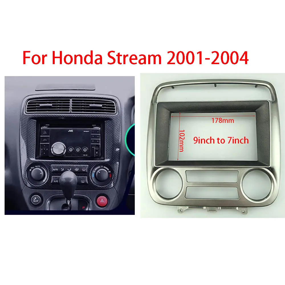 

7/9 Inch Car Accessories Android Radio GPS Fascia Panel Audio Video Frame Dashboard Mounting Kit for Honda Stream 2001-2004