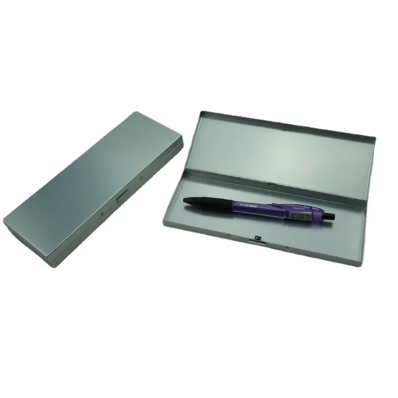 180*67*20mm aluminiowa pudełko na artykuły biurowe metalowa skrzynka do przechowywania długopisów przenośny ołówek organizator biurowy idealna do biura studentów