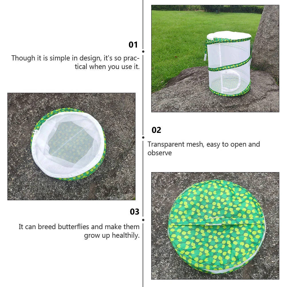 

Foldable Transparent Mesh Outdoor Butterfly Breeding Cage Portable Observation Box Nature Exploration Insect Trap