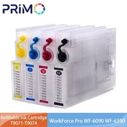 T9071 T9072 T9073 T9074 Refillable Refill Ink Cartridge with Chip for Epson WorkForce Pro WF-6090 WF-6590 WF6090 WF6590 WF 6090