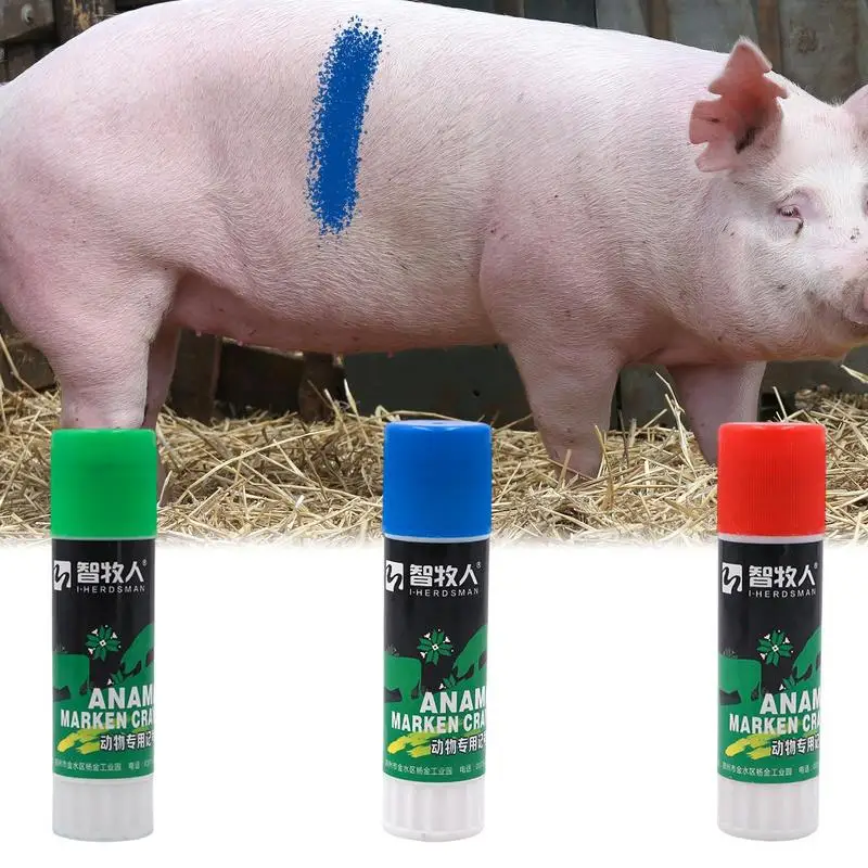 

Livestock Marking Crayon Stick for Farm Animals – Waterproof Animal Marker for Cattle, Sheep, Pig, Horse, Breeding Use