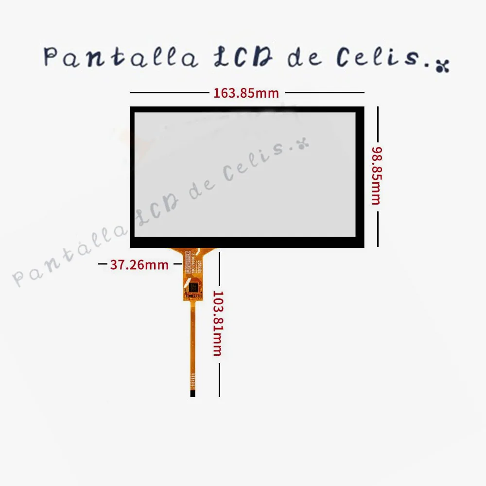 50PIN tela LCD de 7 polegadas 1024*600 display LCD 400 HD brilho interface RGB tela LCD