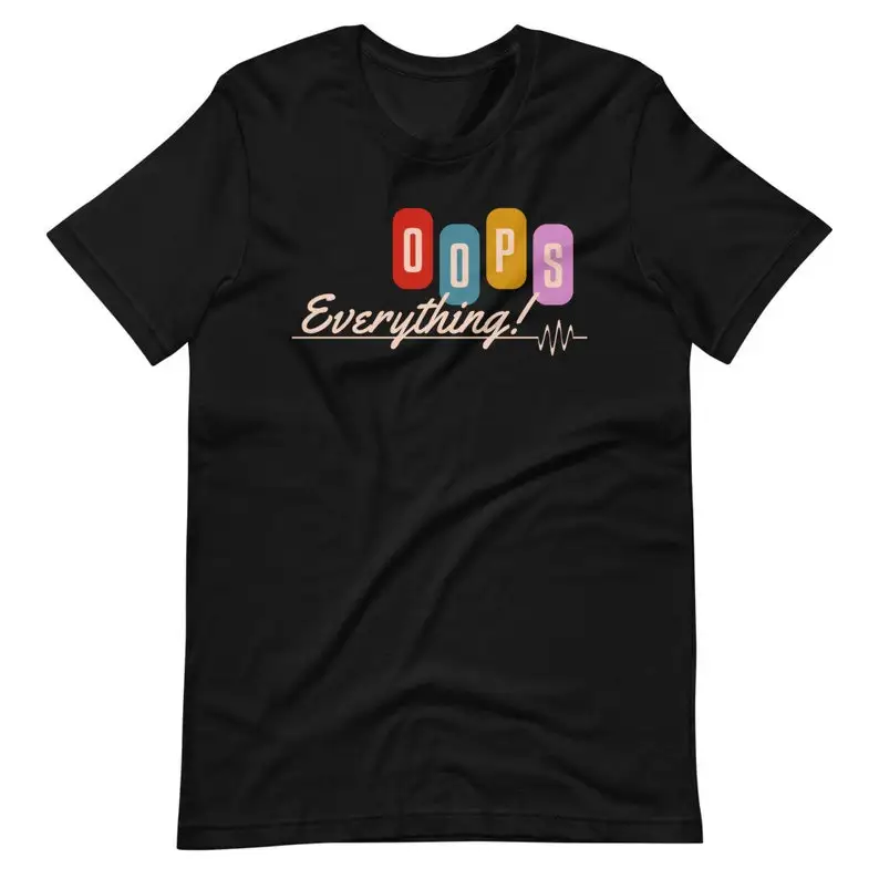 Oops! Everything! Shirt Combine Fun Printed Shirt Men's And Women's Short Sleeve T-shirts