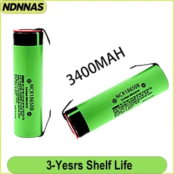 Original  NCR18650B 3400mAh Lithium Ion Battery, 3.6V Rechargeable Cell with Explosion-Proof Protection, High Temperatu