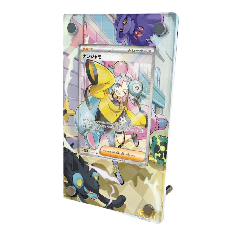 PTCG Pokemon Iono Animation Characters Acrylic Extended Painting Card Brick Anime Classics Game Collection Card Display Stand