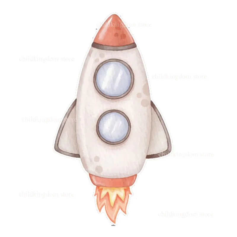 Astronaut Cardboard Rocket Moon Star Cutouts KT Board Outer Space Birthday Party Backdrops Baby Shower Background Photo Props