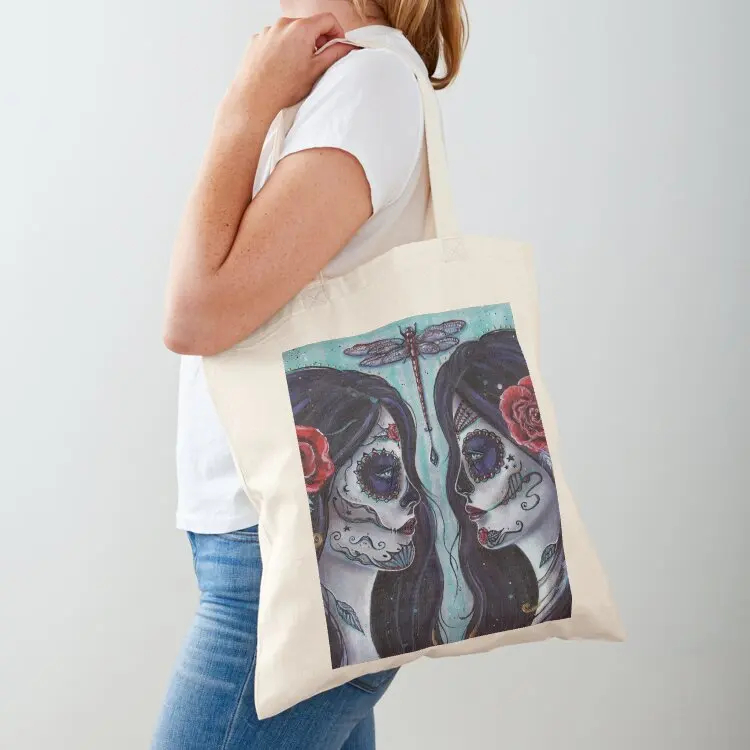 

Bound for eternity day of the dead by Renee L Lavoie Tote Bag Eco bag Canvas bag tote woman Candy bags
