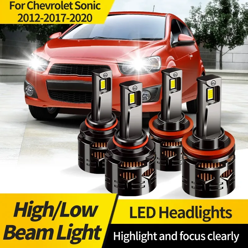 

2PCS For Chevrolet Sonic 2012-2020 9005 HB3 LED Headlight Bulb H11 Super Bright CSP Auto Driving Headlamp Hi/Lo Beam Bulb Turbo