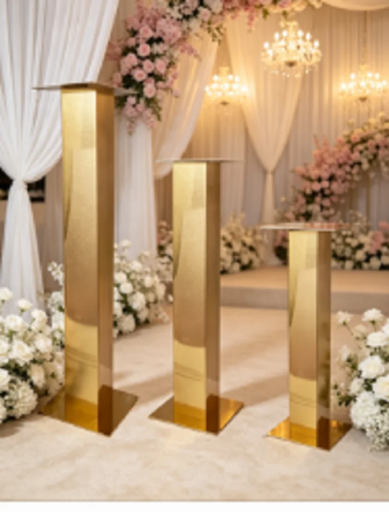 金属製の花瓶とステンレス製のフラワースタンド、結婚式の備品店 - Party Event Supply Store のレビューと価格