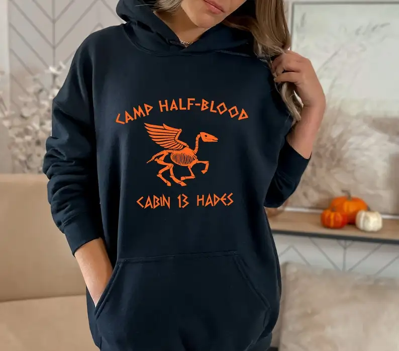 Bluza z kapturem Cabin 13 Camp Half Blood Camp Halfblood Half Blood Hoodie Jupiter Half Chronicle Grey Percy Jackson Pullover Damska Męska