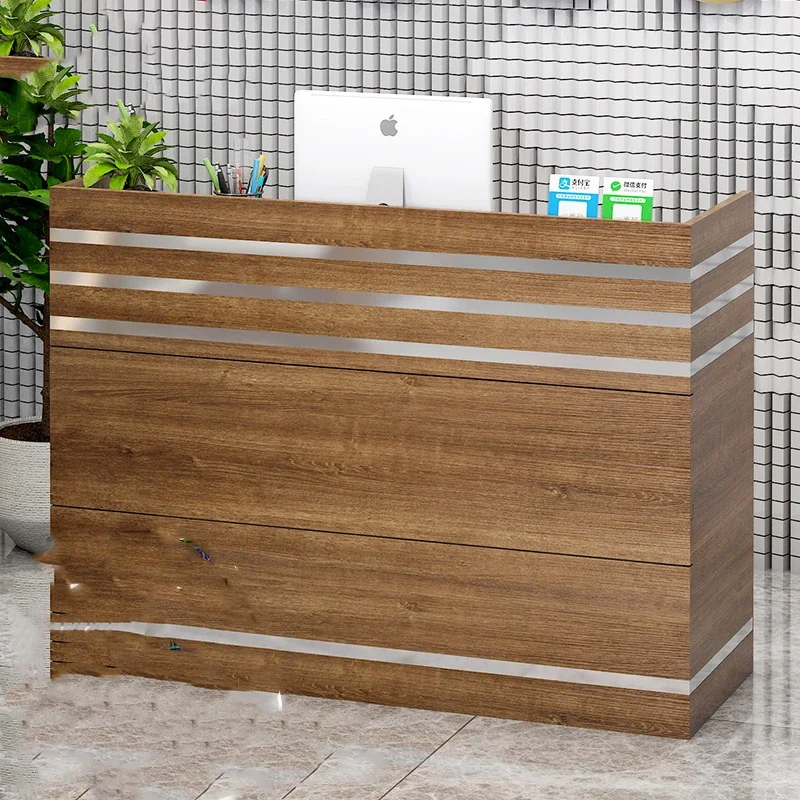 Luxury Receiption Desk Modern Reception Counter Front Spa Furniture Hairdresser Business Long Bakery Beauty Salon Storage Cafe