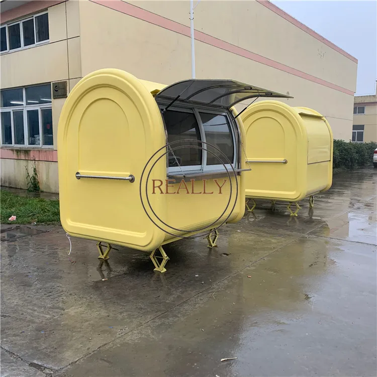 2.2m length commercial movable fast food cart kiosk candy cart bakery food cart trailer for sale