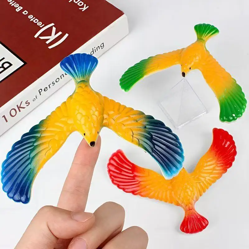 

TOBEFU Amazing Funny Balance Eagle With Pyramid Stand Home Office Desk Decoration Learning Novelty Gag Toys for Kids Gifts