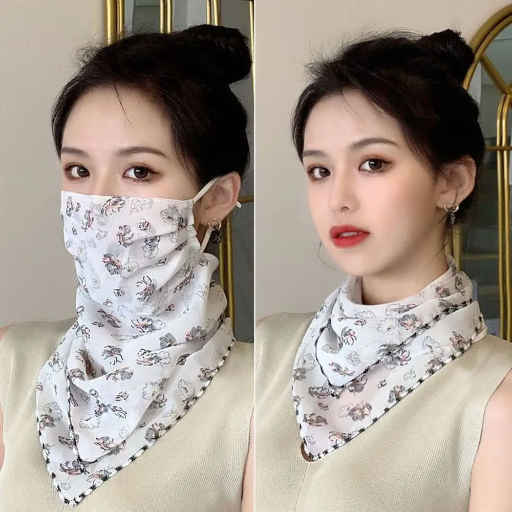 Fashion UV Protection Bike Mask Windproof Dustproof Breathable Motorcycle Scarf Chiffon Full Face Mask Hiking Cycling