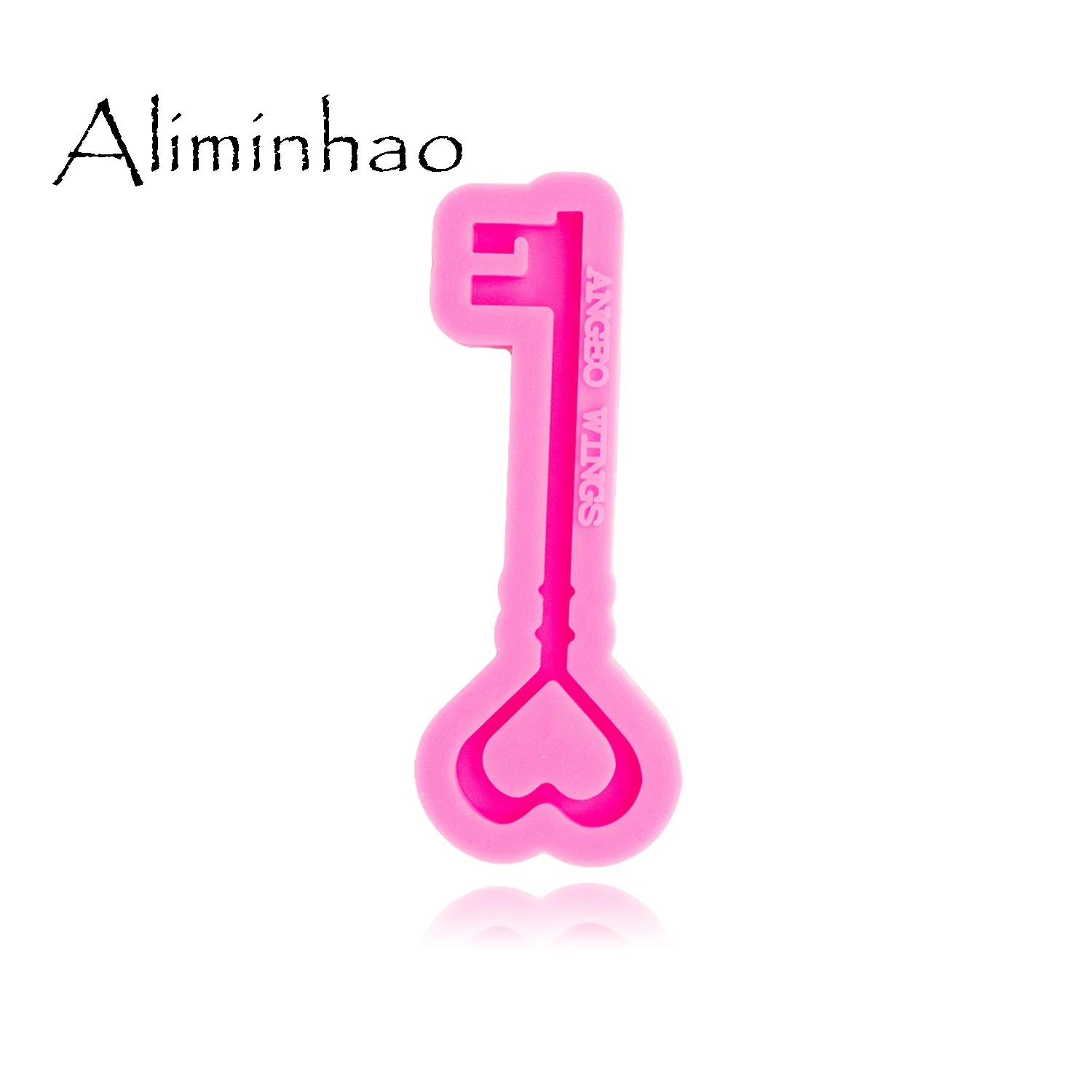 DY0344 Shiny Heart Key mold Silicone Molds DIY resin epoxy keychains Mould for jewelry Key ring pendant decoration