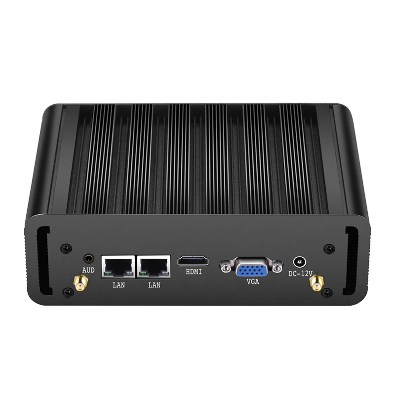 Fanless Industrial Mini PC Intel i7-5500U i5-5200U 2x Serial Ports RS232 RS485 2x Gigabit Ethernet Windows7/10 Linux