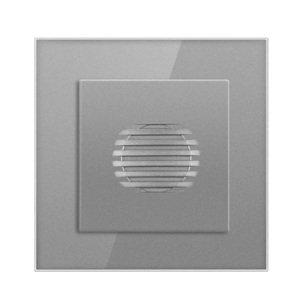 16A Tempered Crystal Glass Panel Doorbell Switch 86 Type Embedded AC220V Wired Hotel Doorbell Home Doorbell Switch Wall Button