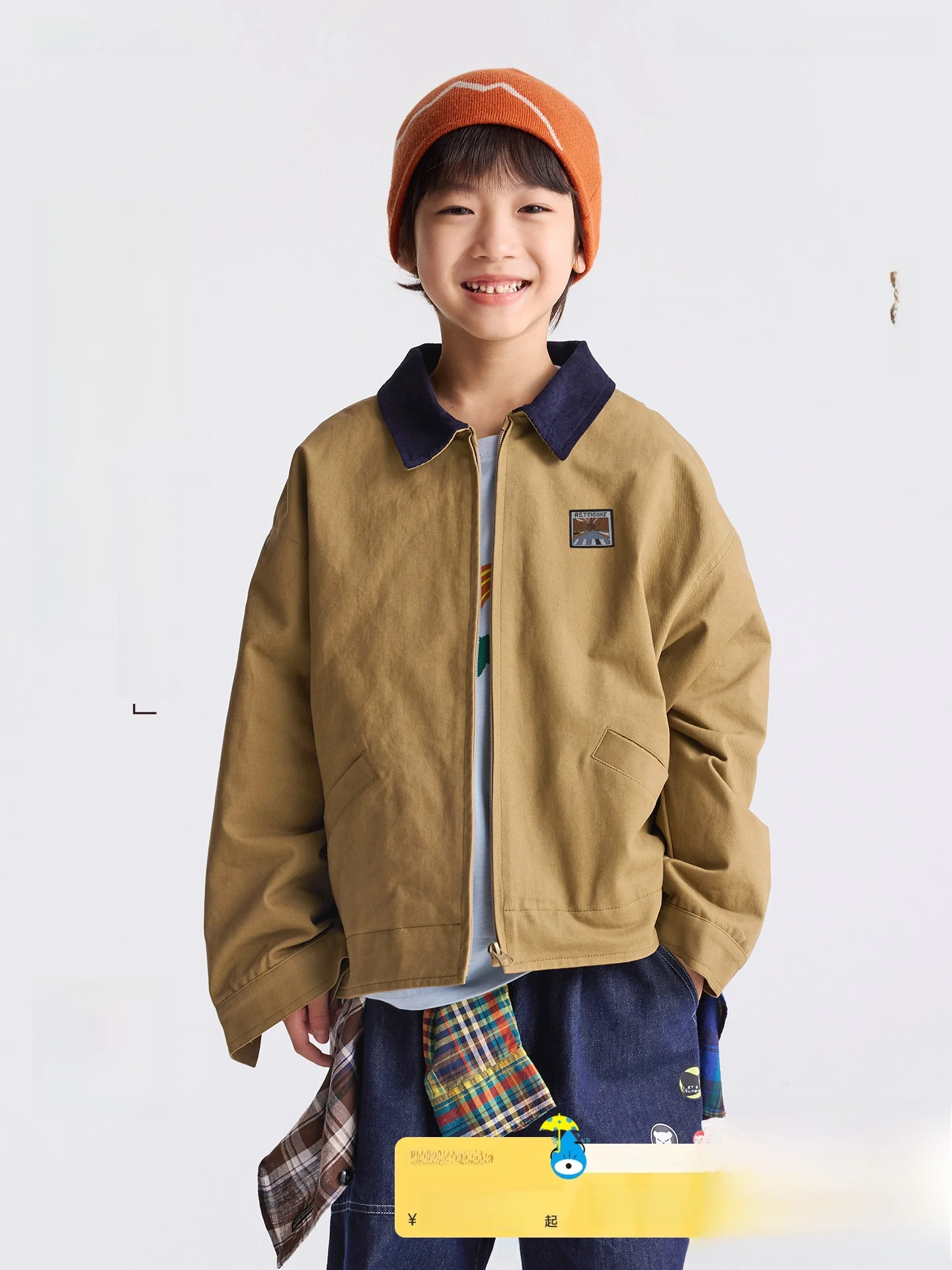 Purrfect Diary Children's Jacket Coat Long Sleeve Unisex Autumn Winter Fashionable Versatile Kids Outerwear Cotton Zipper