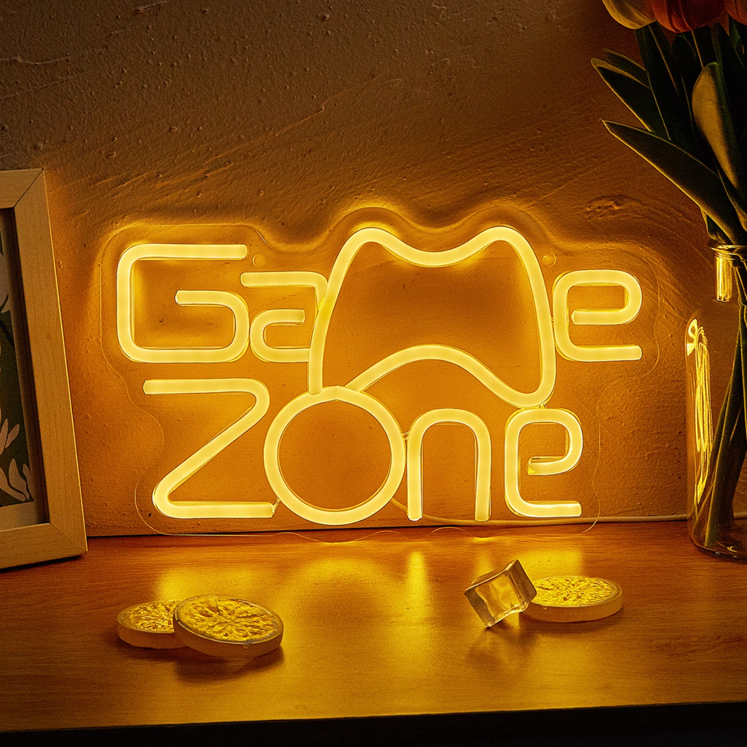 

New Eye-catching, stunning, vibrant LED neon night light for game zone - high-quality aesthetic glow for space - decorative 3D w