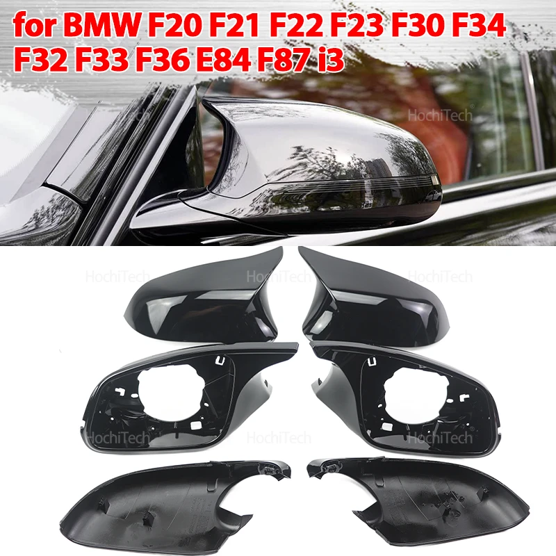 Schwarze Rückspiegel-Abdeckkappen F20 F21 F22 F23 F30, neue M-Look-Spiegelabdeckungen für BMW F34 F32 F33 F36 E84 F87 I3