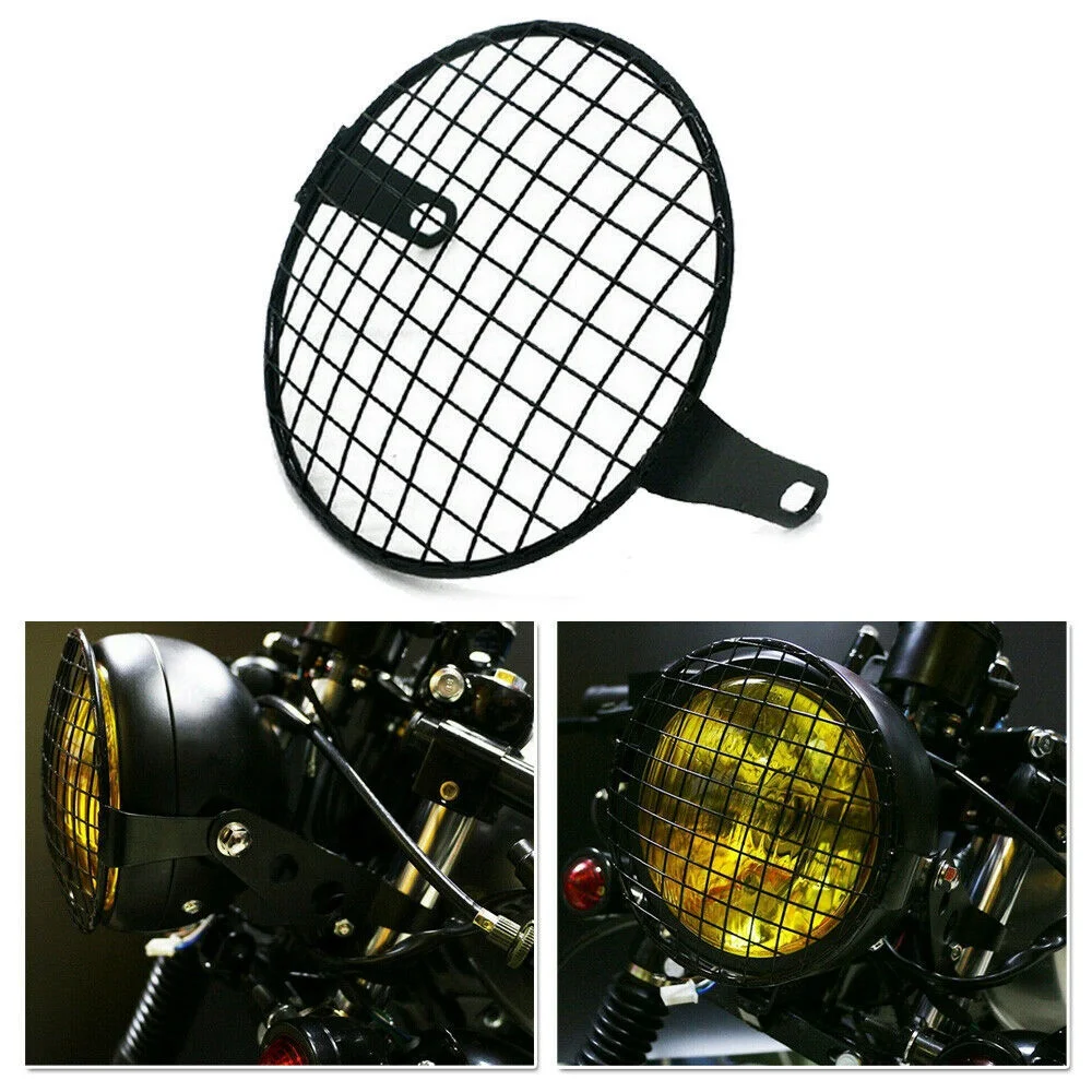 Motorcycle Headlight Lamp Mesh Grille Cover Mask for GN125 CG125